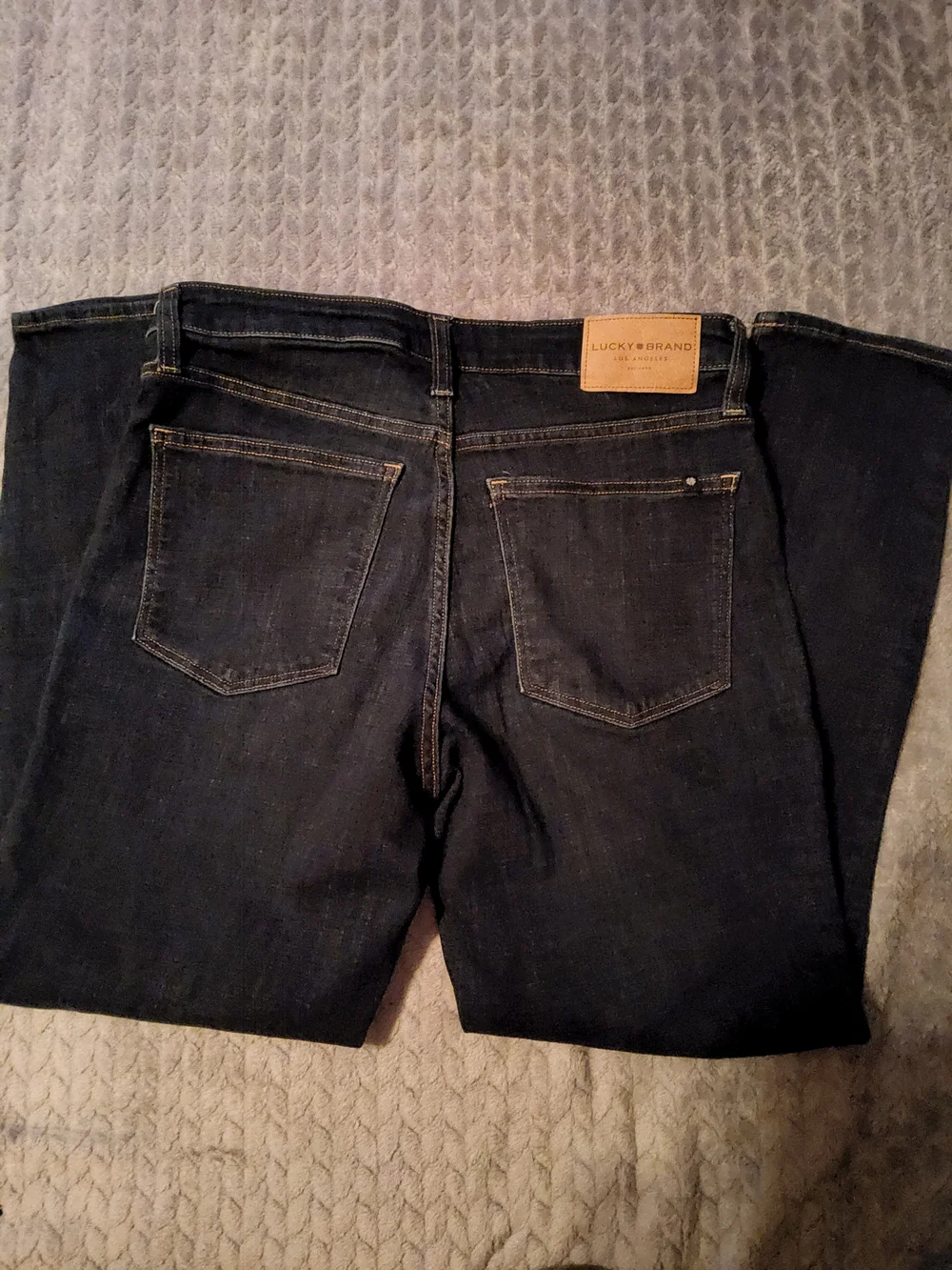 Lucky Brand High-Rise Button-Fly Skinny Jeans - Dark Blue Wash